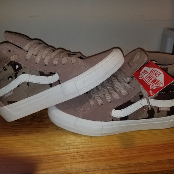 tan camo vans